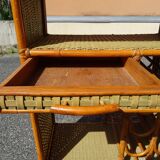 Vintage rattan bar cabinet from the 60s/70s