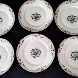 6 Assiettes plates en porcelaine de Limoges
