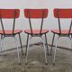 Red formica chairs 1950