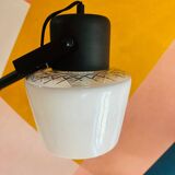 Vintage opaline designer floor lamp