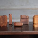 Accessoires fumeur bois signé Jacques Mauhin, nécessaire pour bureau