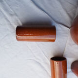 Orangeade service with a jug and 6 glasses - vintage terracotta