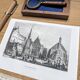 Nuremberg, vintage engraving, printed in 1841.