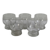 5 verres gobelets en cristal