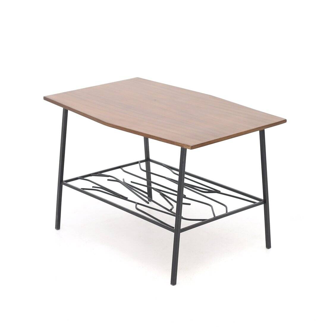 Coffee table with a wooden top, 1950s.