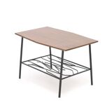 Coffee table with a wooden top, 1950s.