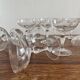 10 antique champagne glasses in blown glass, 19th century