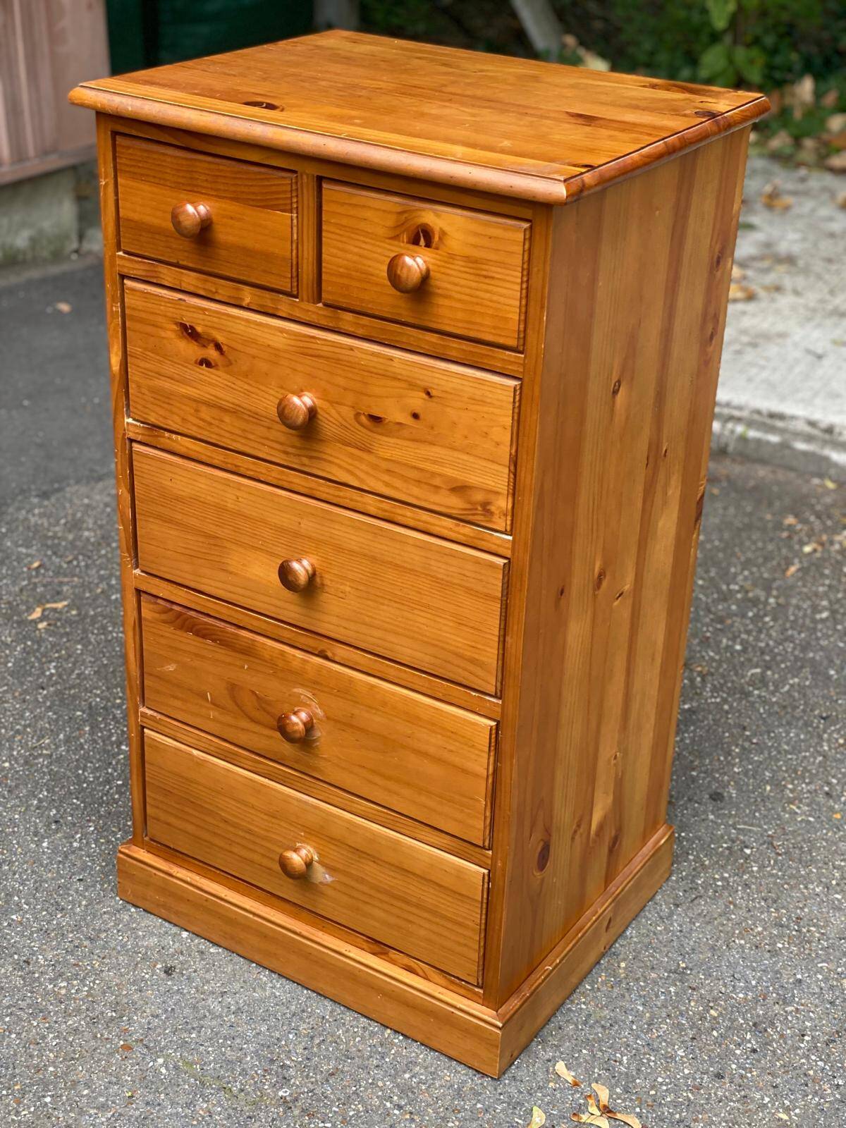Scandinavian solid wood chest of drawers 1980