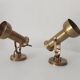 Pair of vintage wall sconces CVL in solid gold brass.