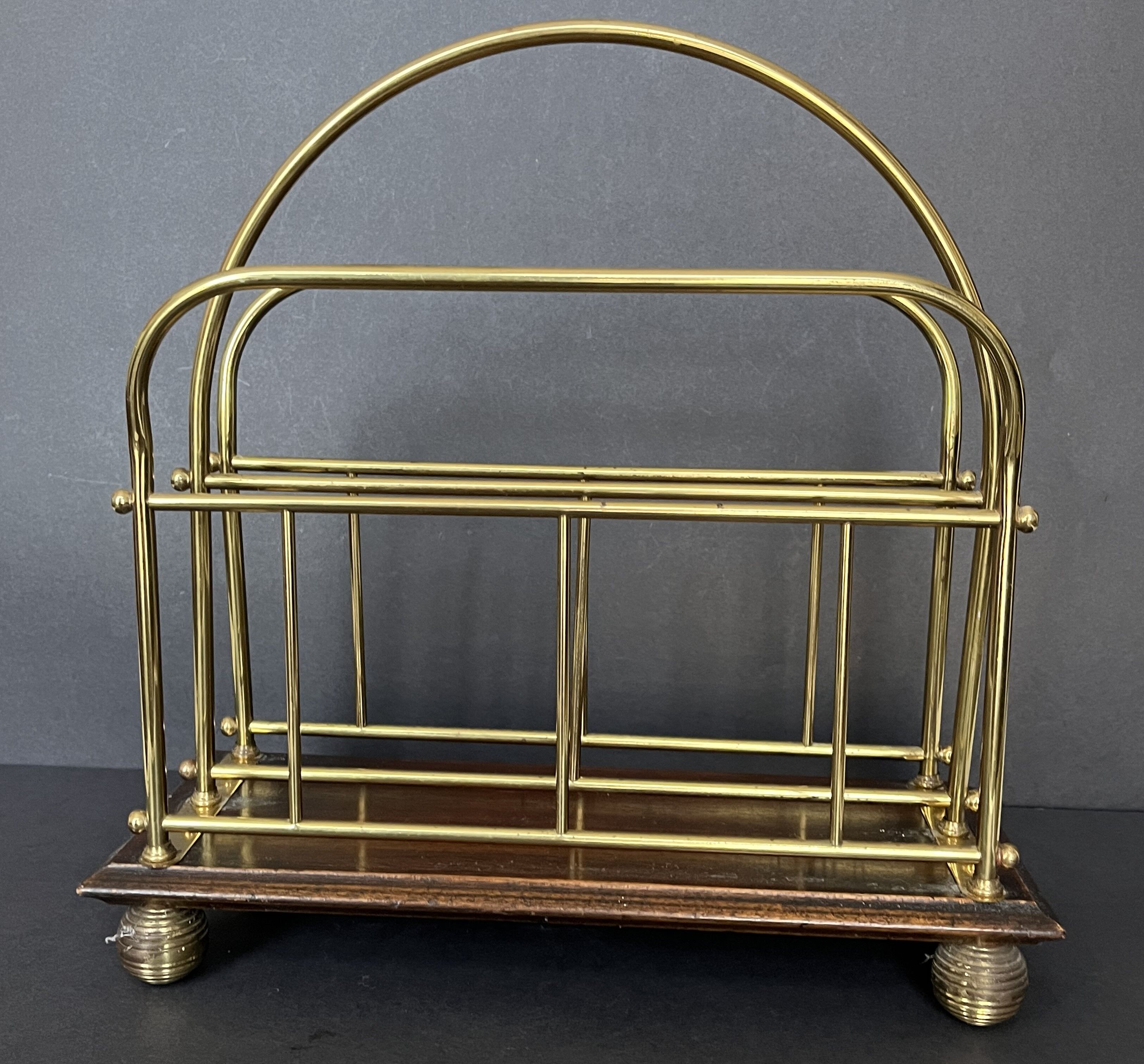 Vintage magazine door in gold metal