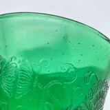 Pressed glass pitcher decoration relief art deco style