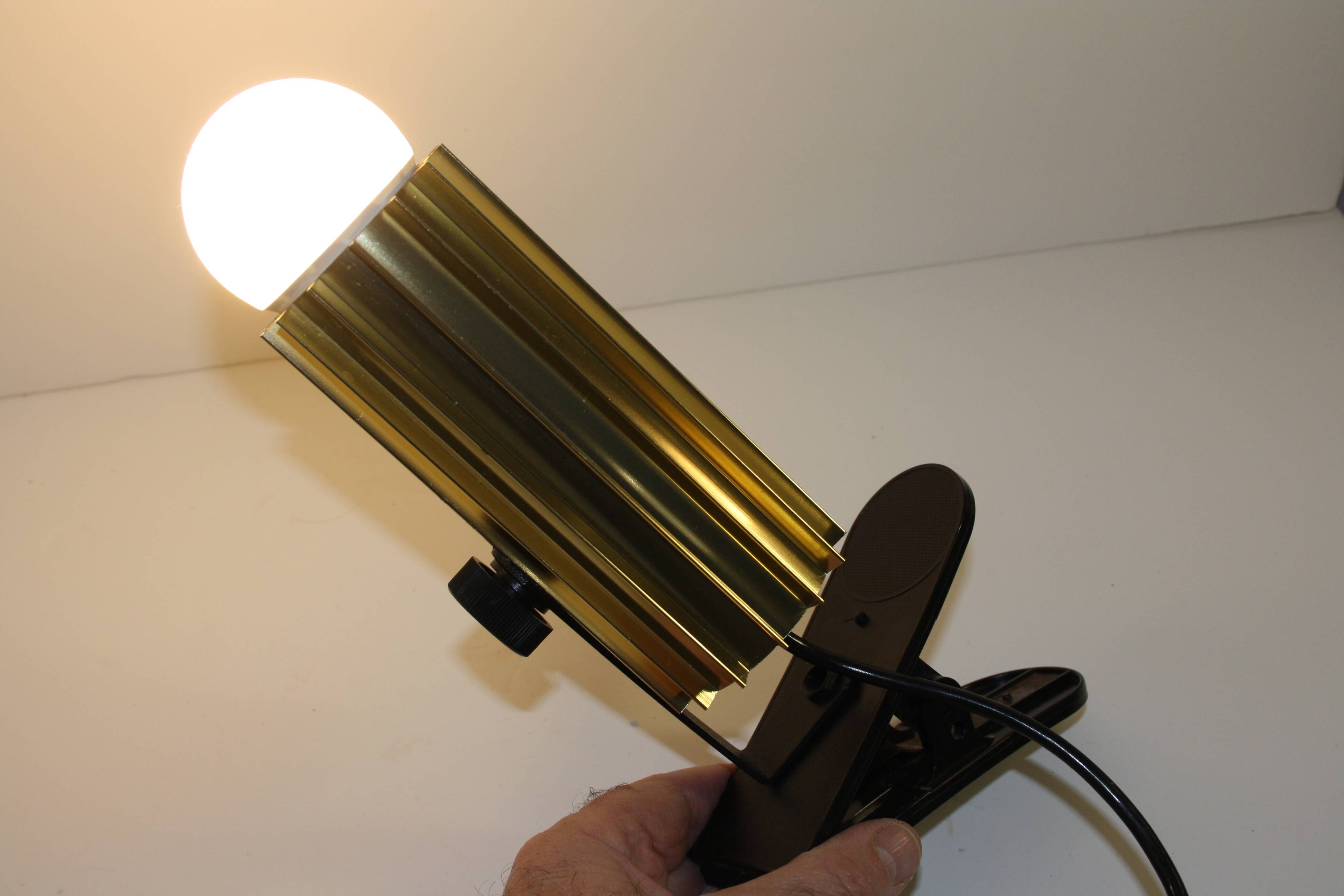 Golden lamp with vintage clamp