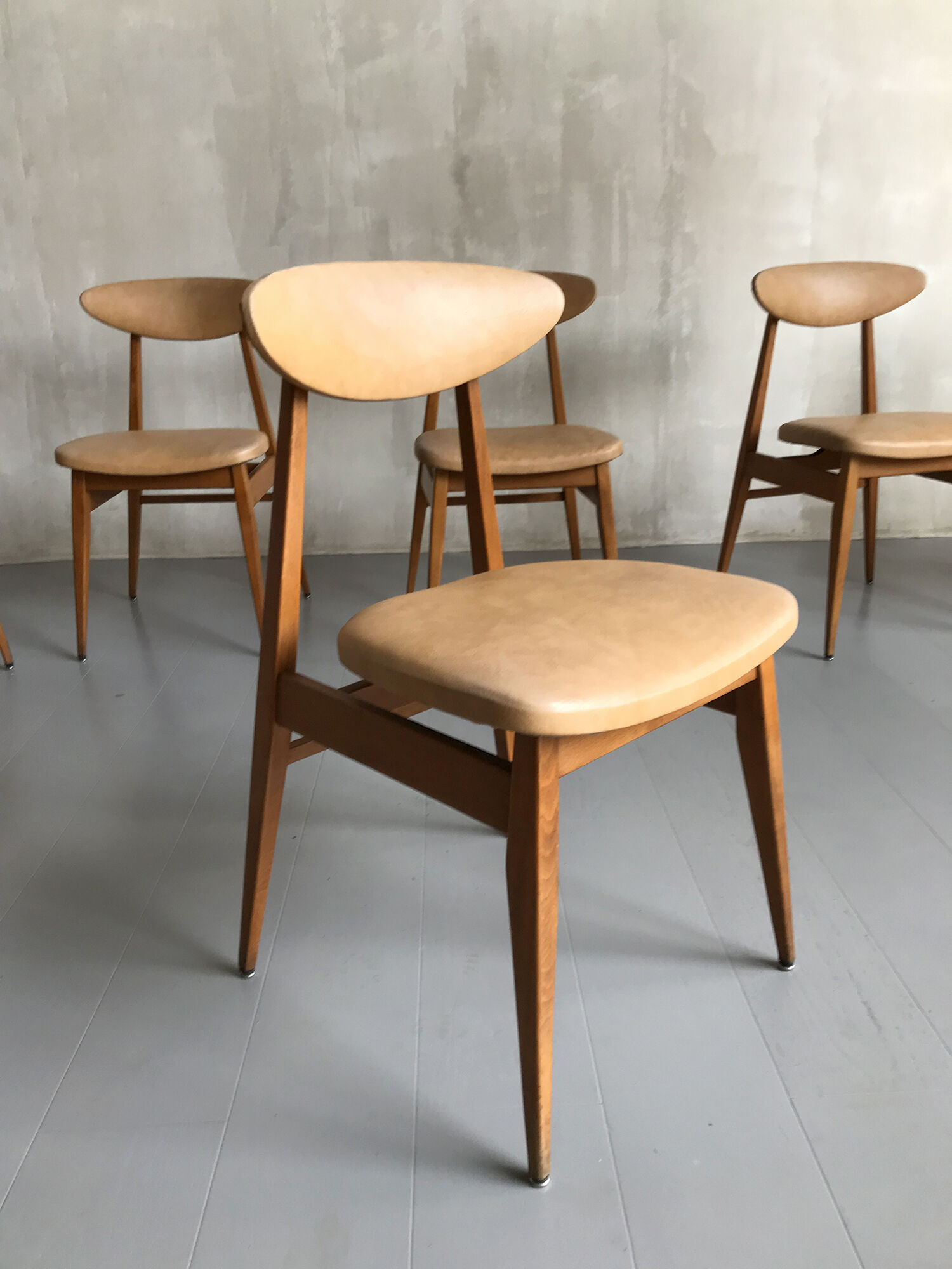 Series of 6 chairs, France 1960