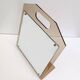 Dressing table mirror inclined plexiglass trapeze shape 70s