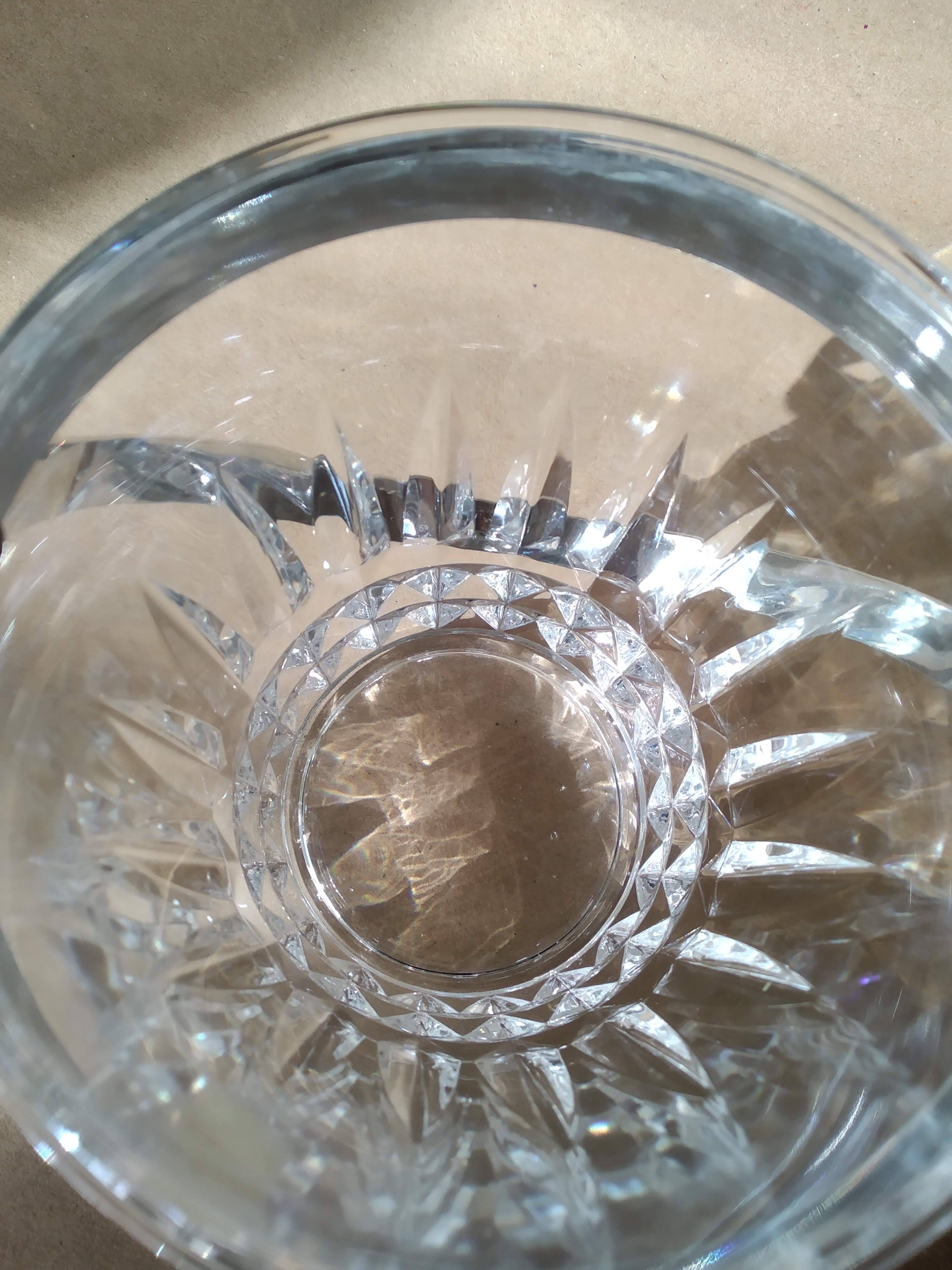Vintage DArques Crystal Ice Bucket Diamond Tips