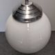 Suspension boule XL Art déco en opaline blanche vers 1920