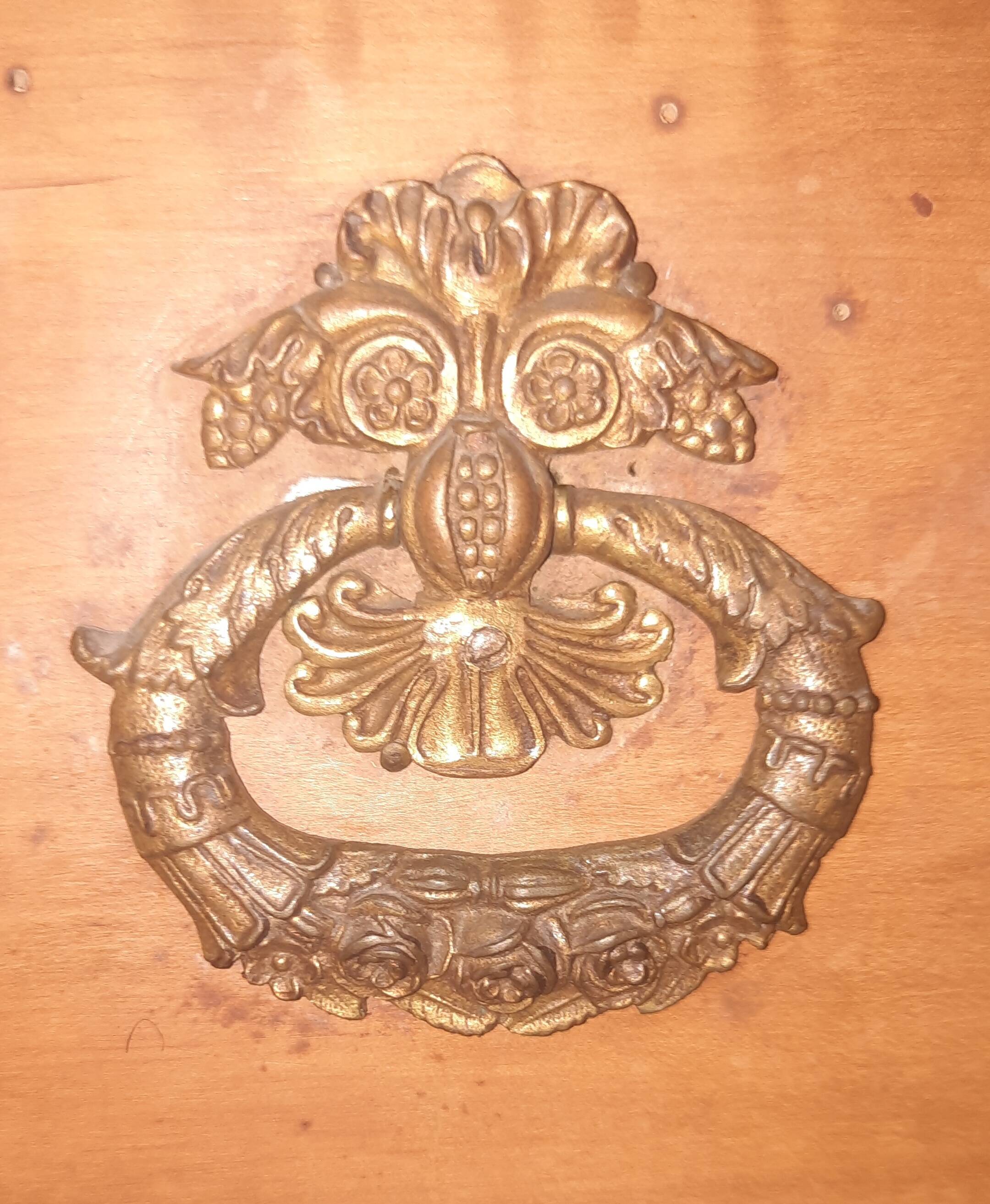 Nineteenth-century commode with marble top.