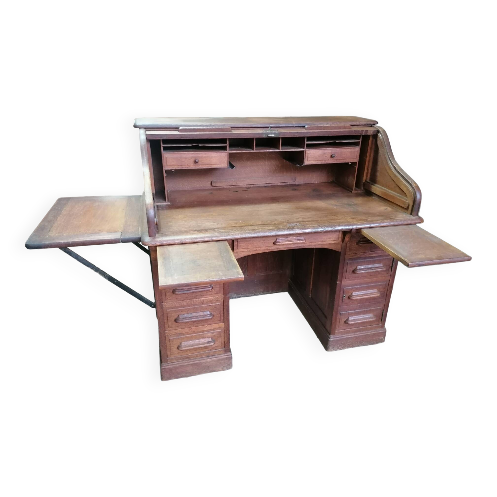 American solid wood roller desk