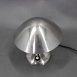 Czechoslovak Art Deco chrome table lamp with metal shade, 1930s