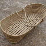 Vintage wicker couffin for doll