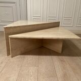 Table basse Up & Up travertin Italie 1970s