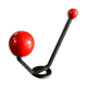 Porte-manteau rouge années 60
