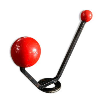 Porte-manteau rouge années 60