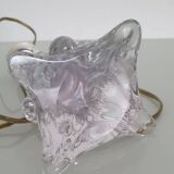Twisted crystal lamp base - Cristallerie de Lorraine