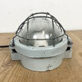 Industrial Cast Aluminium Wall Light with Frosted Glass from Elektrosvit, 1970s