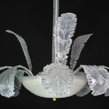 Luxury Barovier & Toso chandelier, Murano Pulegoso glass, 1950s