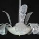 Luxury Barovier & Toso chandelier, Murano Pulegoso glass, 1950s