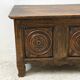 Antique solid oak storage bench