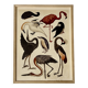 Illustration oiseaux encadrée