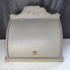 Quarter cylinder mail storage box with cover-green-grey-shabby chic patina