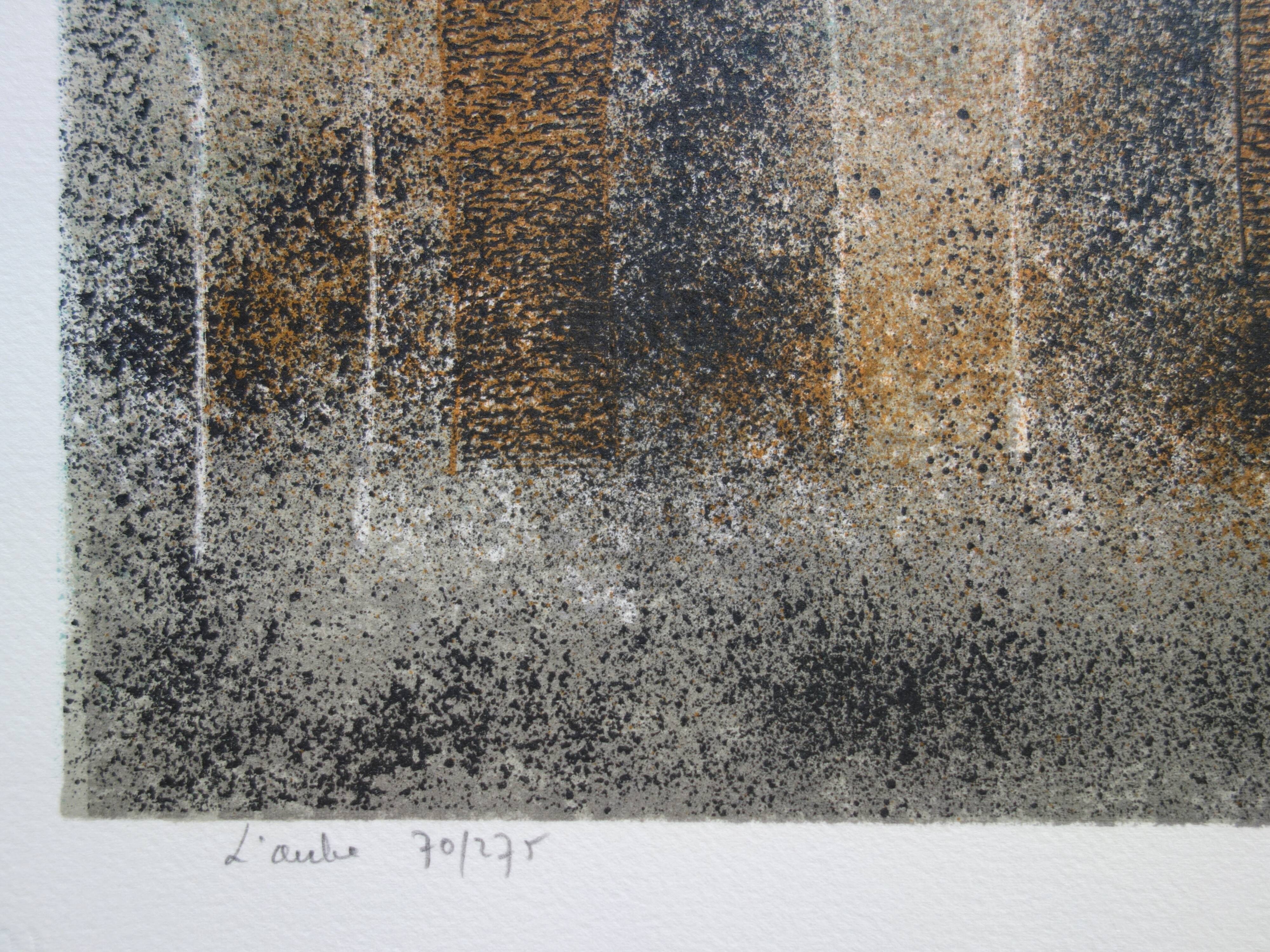 André Goezu: Dawn, the end of a dream, original signed lithograph