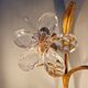 Pair of Italian wall sconces in gilded metal and crystal, 1970s