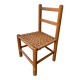Chaise enfant scandinave assise en corde années 70