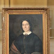 Oil on Canvas Portrait Painting of a Woman Framed 19th Century Signed