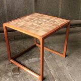 Square danish sidetable in teak by Kai Kristiansen, denmark 70s