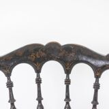Cane chair in turned and blackened wood. Napoleon III.
