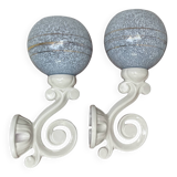 Pair of vintage pastel wall sconces