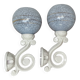 Pair of vintage pastel wall sconces