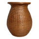 Ikebana style ceramic interior bamboo woven vase