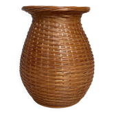 Ikebana style ceramic interior bamboo woven vase