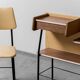 Console in legno 2 sedie in tessuto anni ’60 vintage modernariato