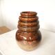Vintage Fat Lava Vase: West German Brown Glazed Ceramic, Retro Boho Decor