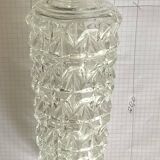 Set of four vintage pressed glass tulips dimensions: height -20cm- diameter -5.5cm-