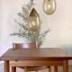 Vintage amber glass drop pendant light