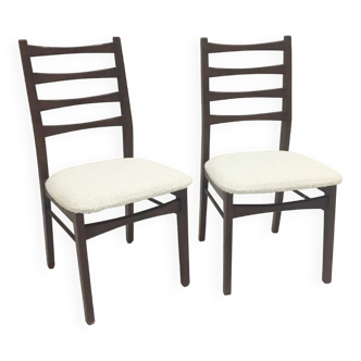 Paire de chaises scandinaves bouclette