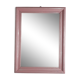Old rectangular mirror, old pink color, silver patina 50 cm